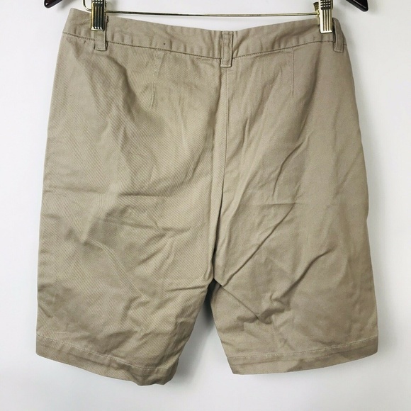 Disney Parks Khaki Shorts womens sz 8 Mickey Logo - Picture 2 of 5